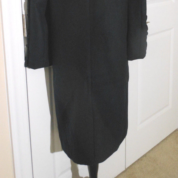 ANTHROPOLOGIE Navy Ruffled Sleeve Coat S NWT $168 - Picture 7 of 8